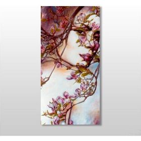 Technopa Ağaç ve Kadın 90x135 cm Kanvas Tablo