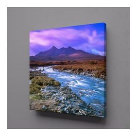 Technopa Akarsu Mor Gökyüzü 50x50 cm Kanvas Tablo