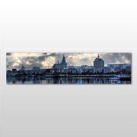 Technopa Amsterdam ve Akarsu 300x100 cm Kanvas Tablo