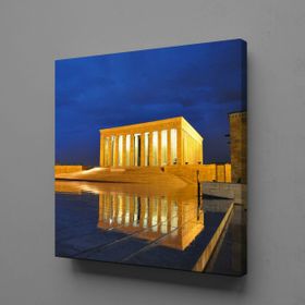 Technopa Anıtkabir Akşam Temalı 100x100 cm Kanvas Tablo