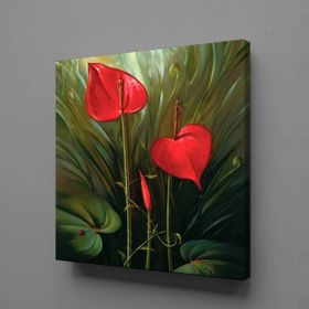 Technopa Antoryum Çiçeği 40x40 cm Kanvas Tablo