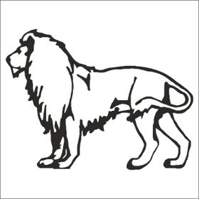 Technopa Aslan 60 cm Folyo Duvar Stickerı