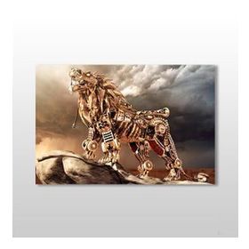 Technopa Aslan Mekanik 150x100 cm Kanvas Tablo