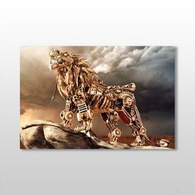 Technopa Aslan Mekanik 150x100 cm Kanvas Tablo