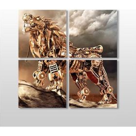 Technopa Aslan Mekanik 80x80 cm Kanvas Tablo