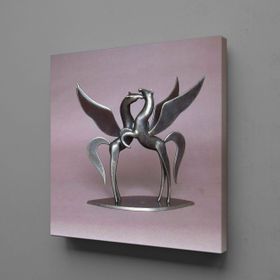Technopa At Çift 170x170 cm Kanvas Tablo