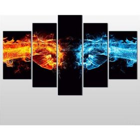 Technopa Ateş ve Su 172x100 cm Kanvas Tablo