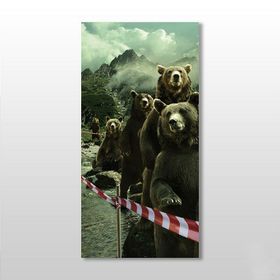 Technopa Ayılar 70x105 cm Kanvas Tablo