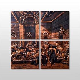 Technopa Bakır Tablo 130x130 cm Kanvas Tablo