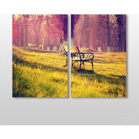 Technopa Bank ve Doğa 40x30 cm Kanvas Tablo