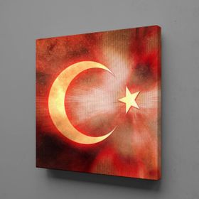 Technopa Bayrağın Işıldaması 60x60 cm Kanvas Tablo