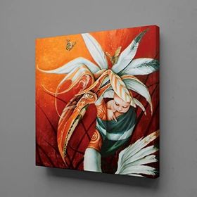Technopa Bebek ve Leylek 100x100 cm Kanvas Tablo