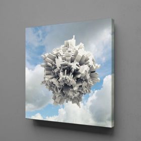 Technopa Beyaz 40x40 cm Kanvas Tablo