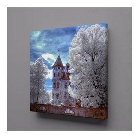 Technopa Beyaz Ağaçlar 100x100 cm Kanvas Tablo