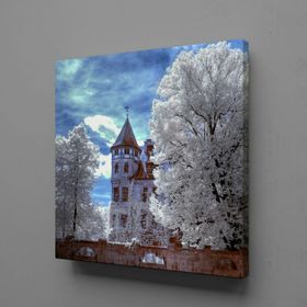 Technopa Beyaz Ağaçlar 100x100 cm Kanvas Tablo