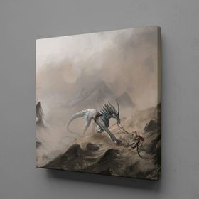 Technopa Beyaz At 50x50 cm Kanvas Tablo