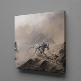 Technopa Beyaz At 70x70 cm Kanvas Tablo