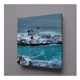 Technopa Beyaz Deniz Feneri 130x130 cm Kanvas Tablo