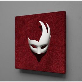 Technopa Beyaz Maske 100x100 cm Kanvas Tablo