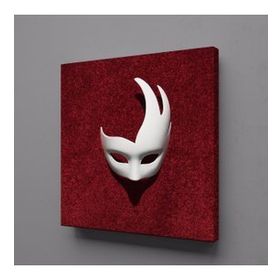 Technopa Beyaz Maske 120x120 cm Kanvas Tablo