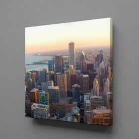 Technopa Binalar 130x130 cm Kanvas Tablo