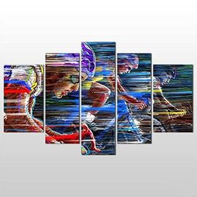 Technopa Bisikletçiler 208x120 cm Kanvas Tablo