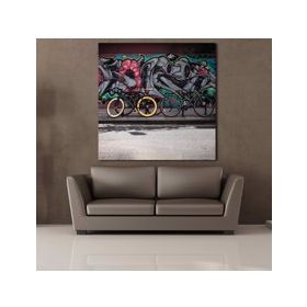 Technopa Bisikletler 25x25 cm Kanvas Tablo