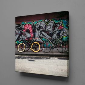 Technopa Bisikletler 60x60 cm Kanvas Tablo