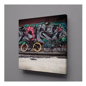 Technopa Bisikletler 90x90 cm Kanvas Tablo