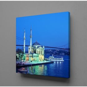 Technopa Boğaz Manzaralı Cami 100x100 cm Kanvas Tablo