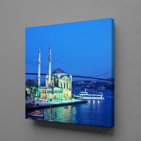 Technopa Boğaz Manzaralı Cami 100x100 cm Kanvas Tablo