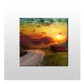 Technopa Bulut Arkası Güneş 80x80 cm Kanvas Tablo