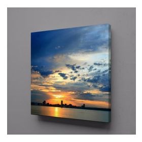 Technopa Bulutlu Gökyüzü Arasından Çıkan Güneş 30x30 cm Kanvas Tablo