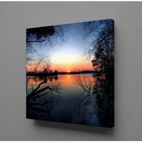 Technopa Büyülü Göl Manzarası 30x30 cm Kanvas Tablo