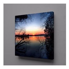 Technopa Büyülü Göl Manzarası 30x30 cm Kanvas Tablo