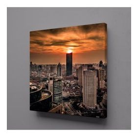 Technopa Büyülü Şehir 110x110 cm Kanvas Tablo
