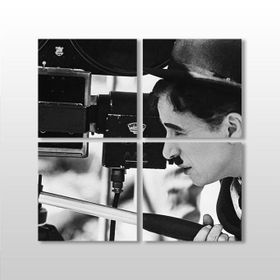 Technopa Charlie Chaplin 120x120 cm Kanvas Tablo
