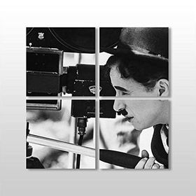 Technopa Charlie Chaplin 200x200 cm Kanvas Tablo