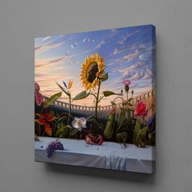 Technopa Çiçekler 70x70 cm Kanvas Tablo
