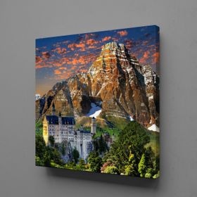 Technopa Dağ Manzarası 25x25 cm Kanvas Tablo