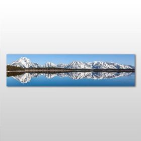 Technopa Dağ ve Göl 240x80 cm Kanvas Tablo