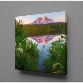 Technopa Dağın Denize Yansıması 90x90 cm Kanvas Tablo
