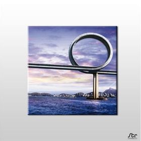 Technopa Daire Yol 150x150 cm Kanvas Tablo