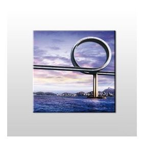 Technopa Daire Yol 60x60 cm Kanvas Tablo