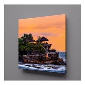 Technopa Dalgalar Arasında Butik Kafe 110x110 cm Kanvas Tablo