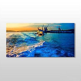 Technopa Dalgalı Deniz 160x80 cm Kanvas Tablo