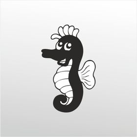 Technopa Deniz Atı 50 cm Folyo Duvar Stickerı