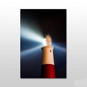 Technopa Deniz Feneri 40x20 cm Kanvas Tablo