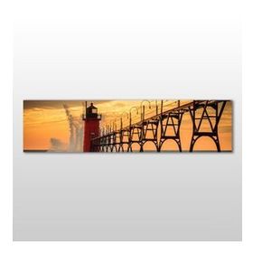 Technopa Deniz Feneri Iskele 180x60 cm Kanvas Tablo