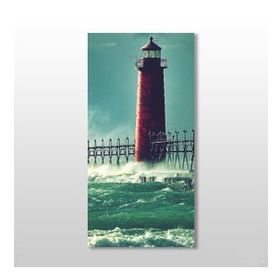 Technopa Deniz Feneri ve Iskele 60x90 cm Kanvas Tablo